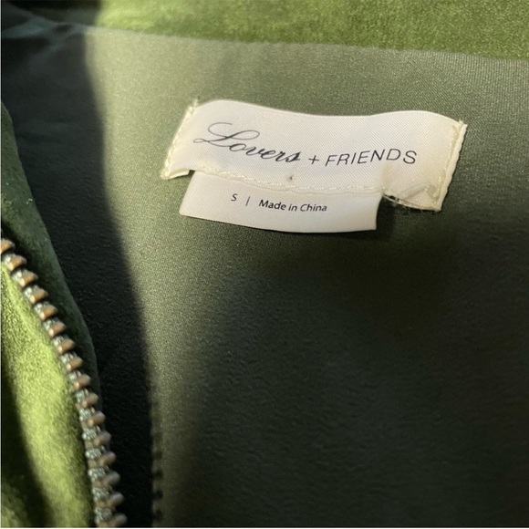 Lovers + Friends Faux Suede Long Sleeve Front Zip Mini Shift Dress - Picture 8 of 9